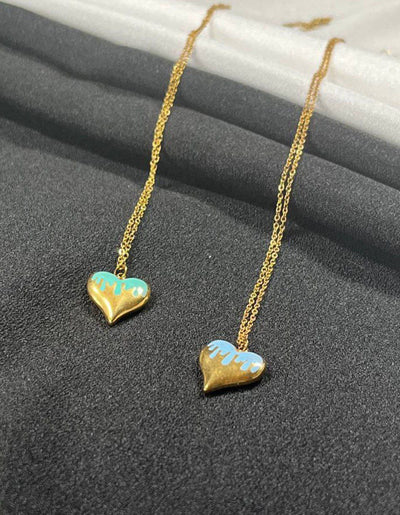 Blue Heart Necklace