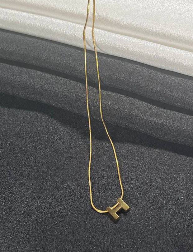 H Gold Necklace