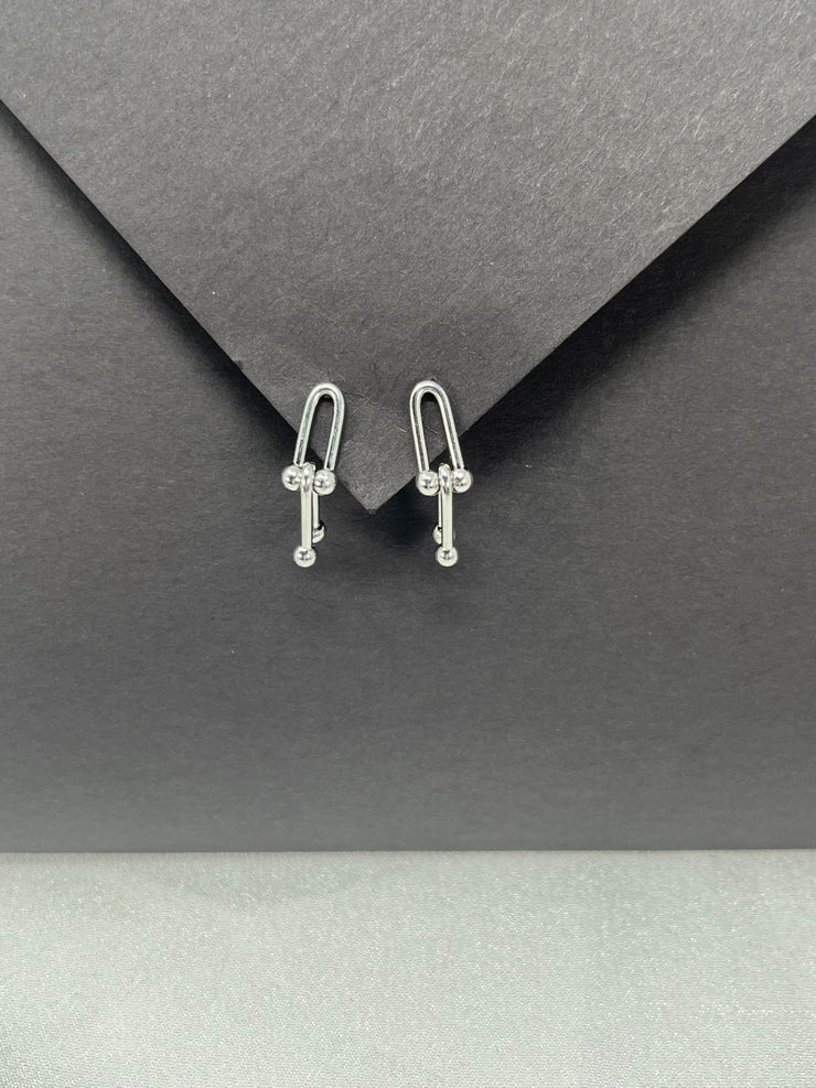 Luxe S Silver Earrings