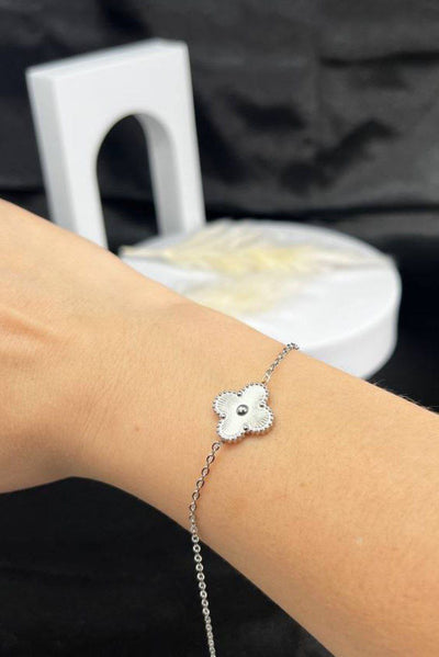 Single Flower silver Bracelet