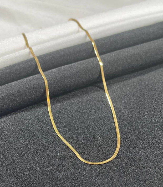 Snake Thin Gold Necklace