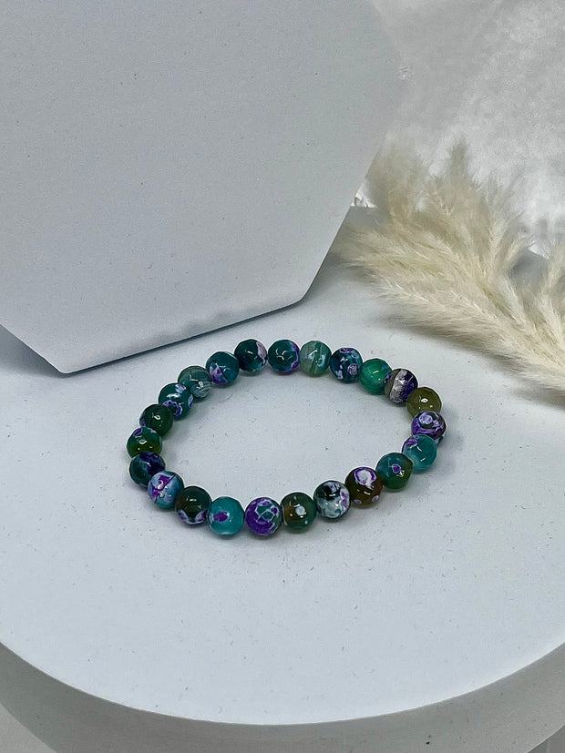 Colorful Dyed Agate Bracelet